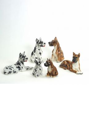 Ceramic dog great dane small - Ceramiche Boxer