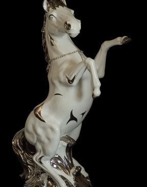 Ceramic horse platinum white - Ceramiche Boxer