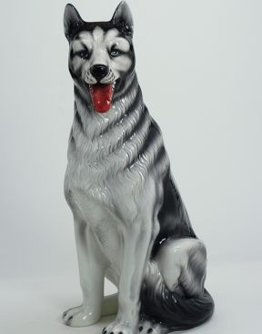 Ceramic dog siberian husky - Ceramiche Boxer