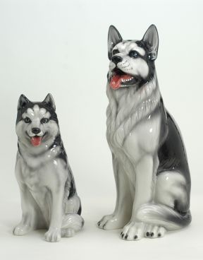 Ceramic dog siberian husky medium - Ceramiche Boxer