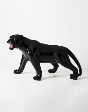 Leopardo in ceramica nero - Ceramiche Boxer