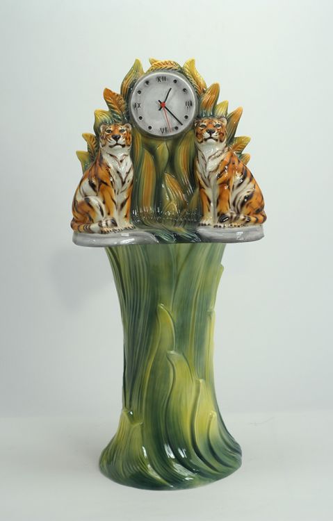 Orologio tigre in ceramica - Ceramiche Boxer
